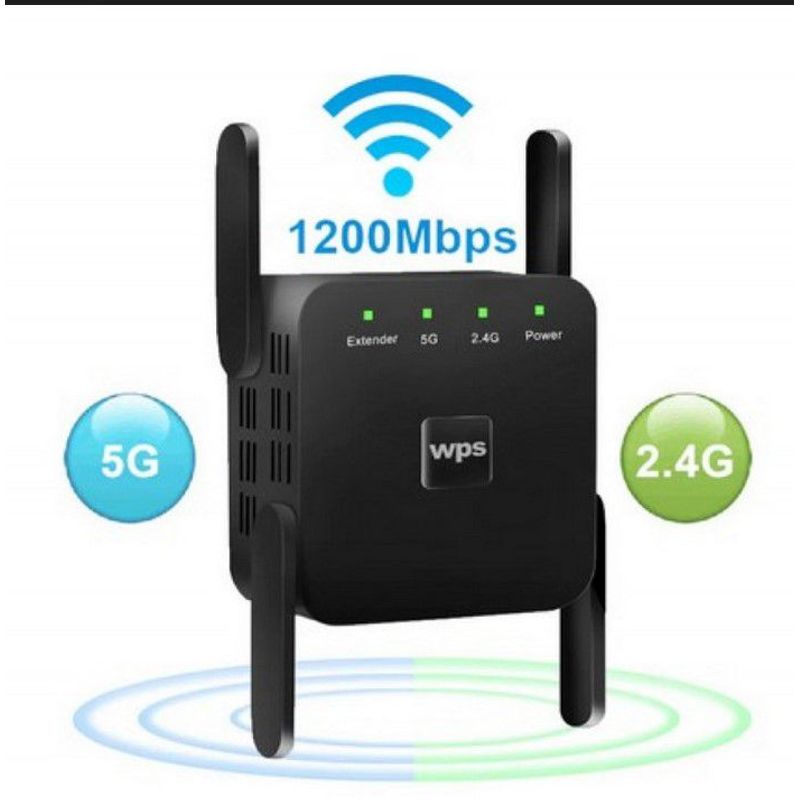 GENERICO - Repetidor WiFi de 5 Ghz o 2.4G, extensor Wifi inalámbrico de 1200Mbps