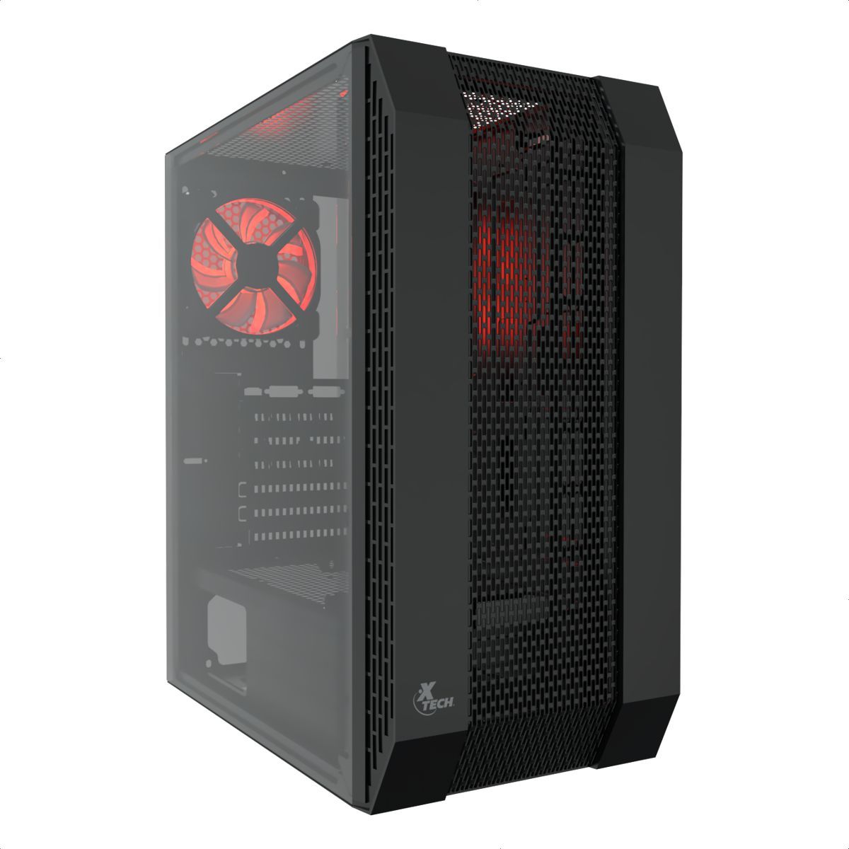 XTECH - Chasis Gabinete Gamer Xtech Deimos XT-GMR3 Mid-Tower ATX Panel Lateral Transparente 3 Puertos USB