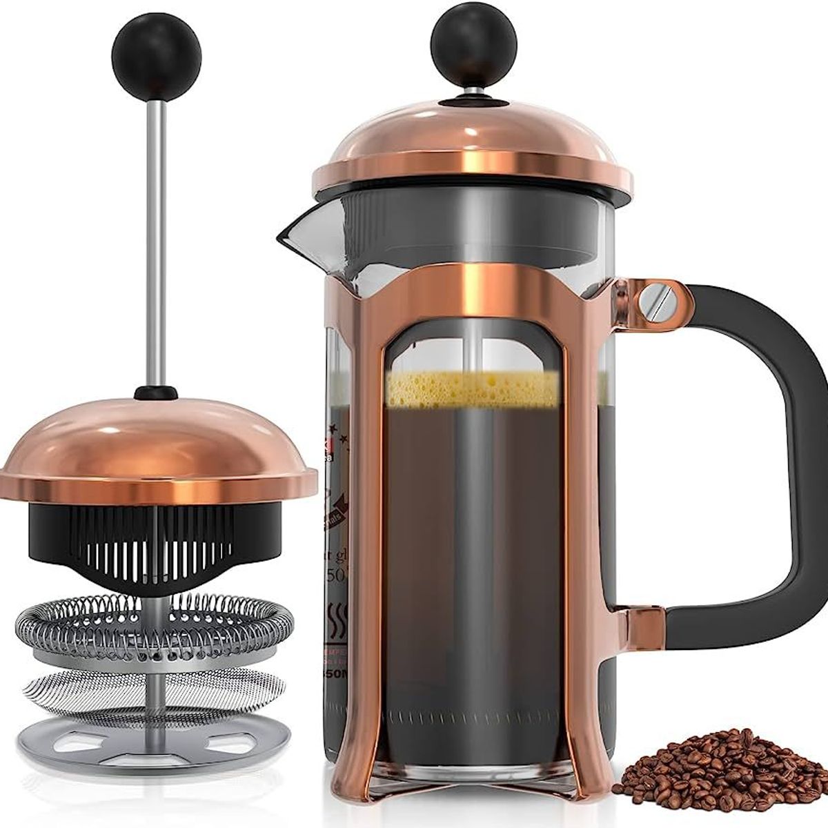 GENERICO - Combo - Café Con Arte - Prensa Francesa De 800ml + Molino En Acero 2.0