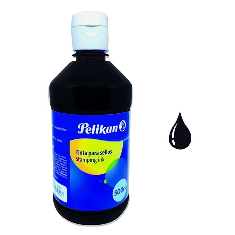 PELIKAN - Tinta Para Sellos En Frasco Pelikan Color Negro X 500 C.C