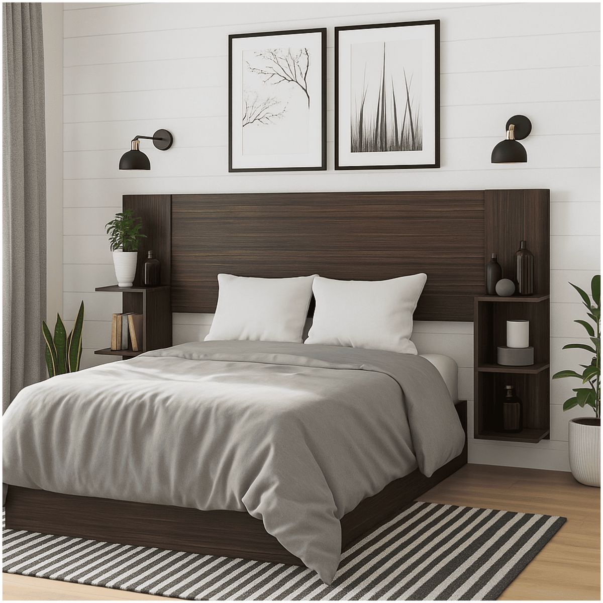 MUEBLES 2020 - Cabecera doble Phoenix Nogal