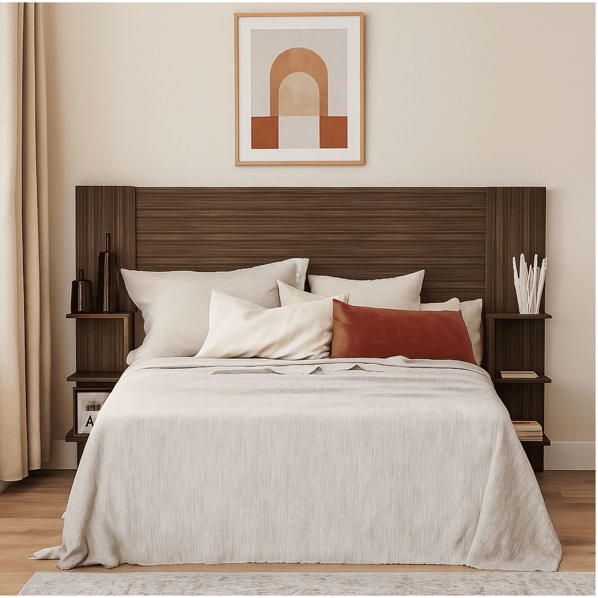 MUEBLES 2020 - Cabecera doble Phoenix Nogal