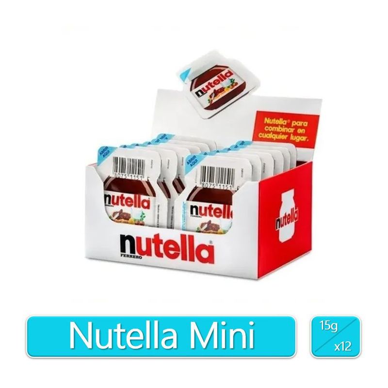 FERRERO ROCHER - Nutella crema de avellanas x 12 unidades 15gr ferrero