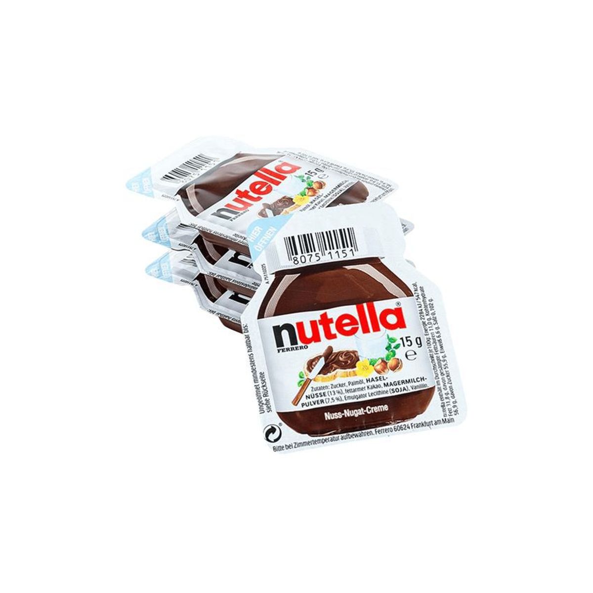FERRERO ROCHER - Nutella crema de avellanas x 12 unidades 15gr ferrero