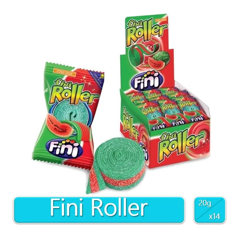 FINI - Gomas cintas dulces roller fizz sandía fini x 14 uds