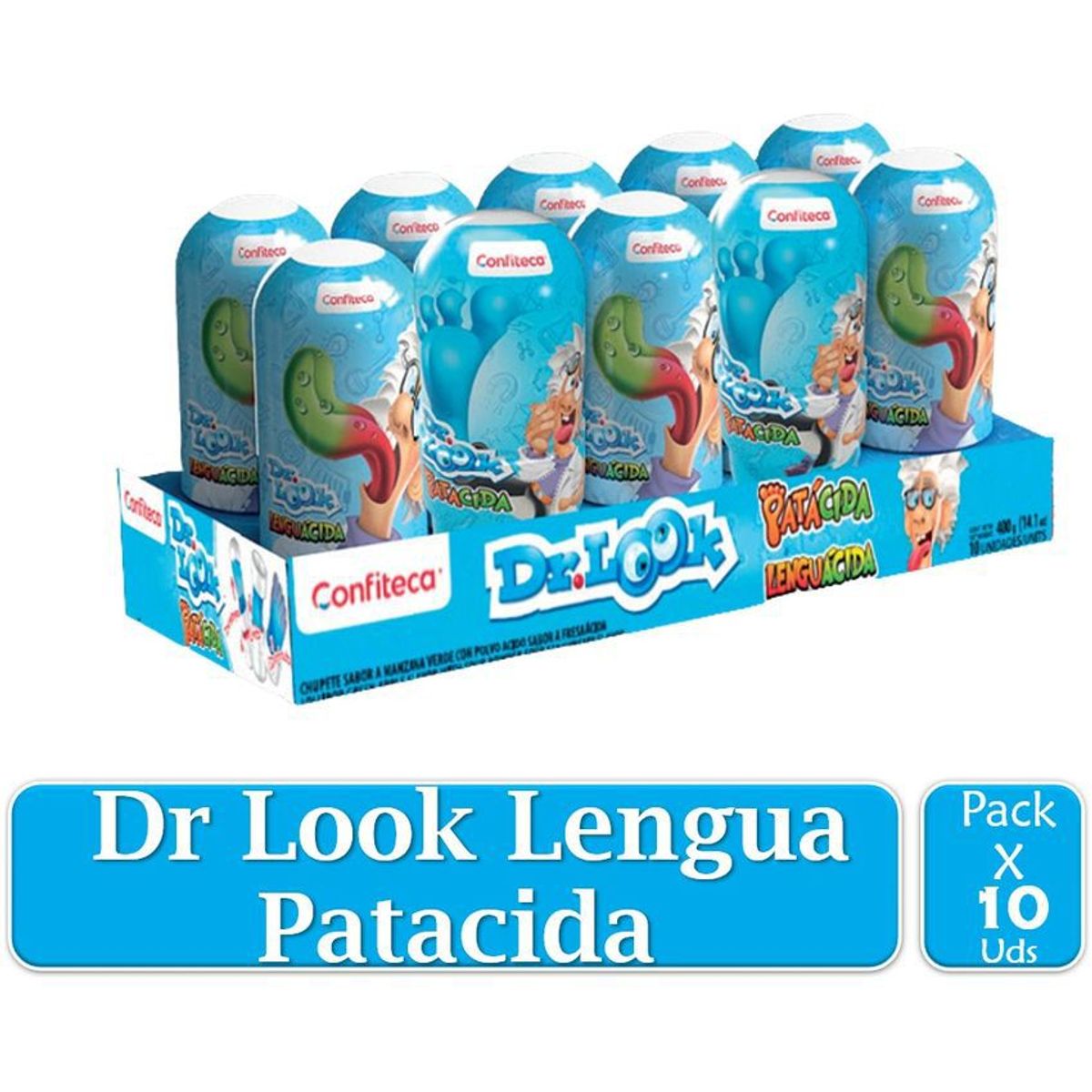 GENERICO - Dulce caramelo doctor look lengua patácida x 10 uds