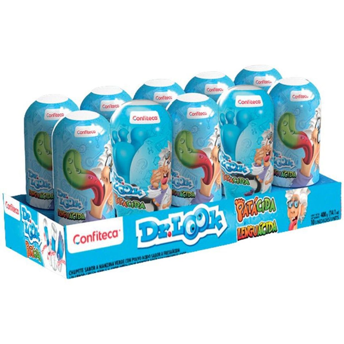 GENERICO - Dulce caramelo doctor look lengua patácida x 10 uds