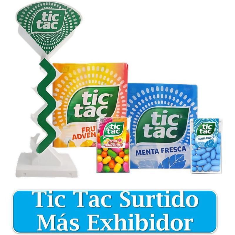 GENERICO - Tic tac surtido más exhibidor x 24 cajitas
