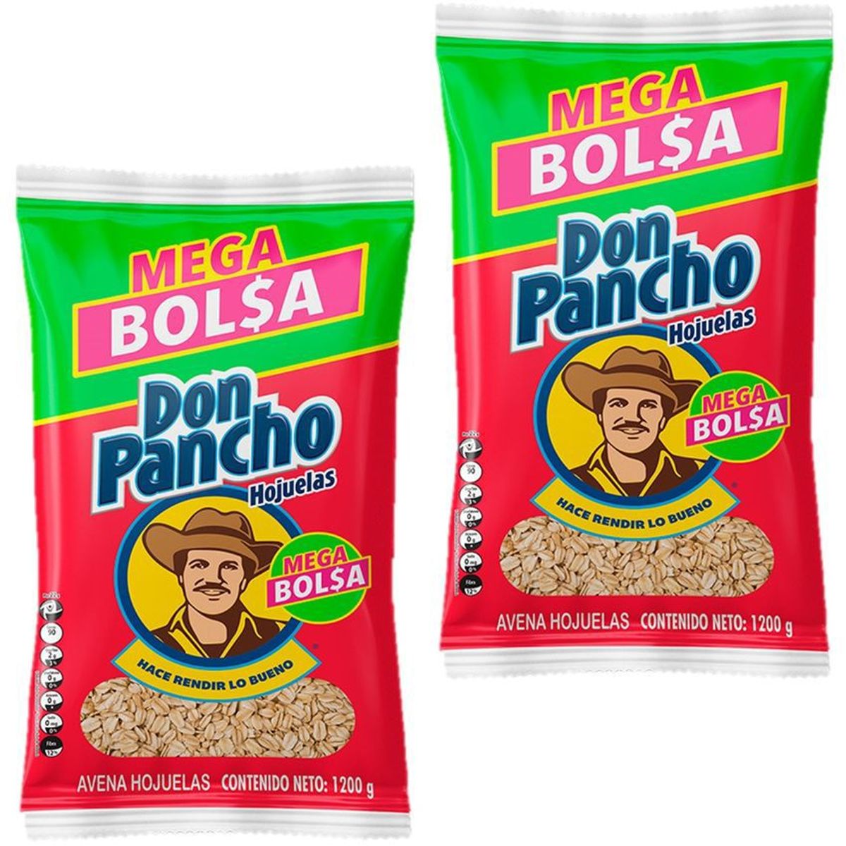 DON PANCHO - Avena don pancho en hojuelas 1200 gr x2 uds