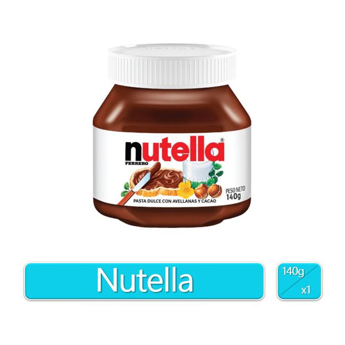 FERRERO ROCHER - Crema de avellanas nutella tarro x 140gr