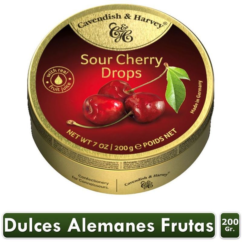 HARVEYS - Dulces finos frutales cereza cavendish  harvey 175gr