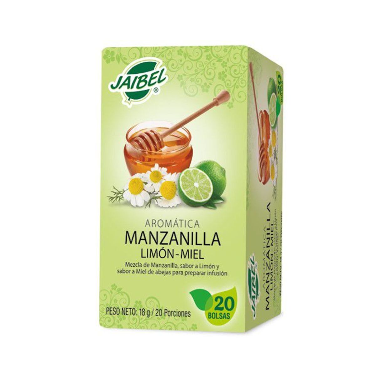 JAIBEL - Aromatica manzanilla limón miel plus jaibel x 20 unid