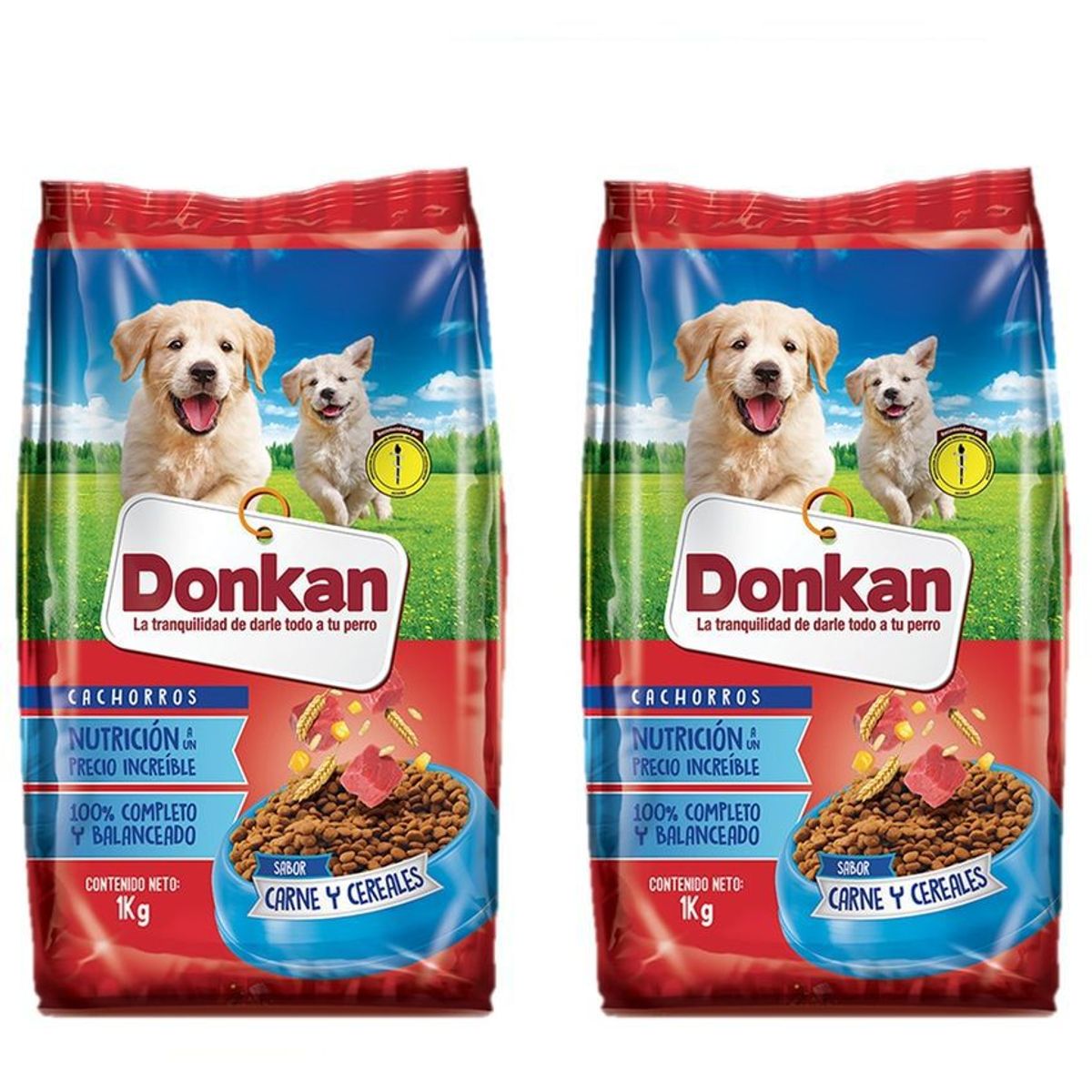 DONKAN - Alimento para perros donkan cachorros 1kg x2 uds
