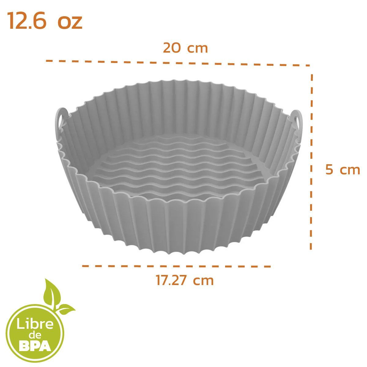 ENFANT'ASY - Kit Olla Freidora Air Fryer Molde Silicona 6 Cupcakes