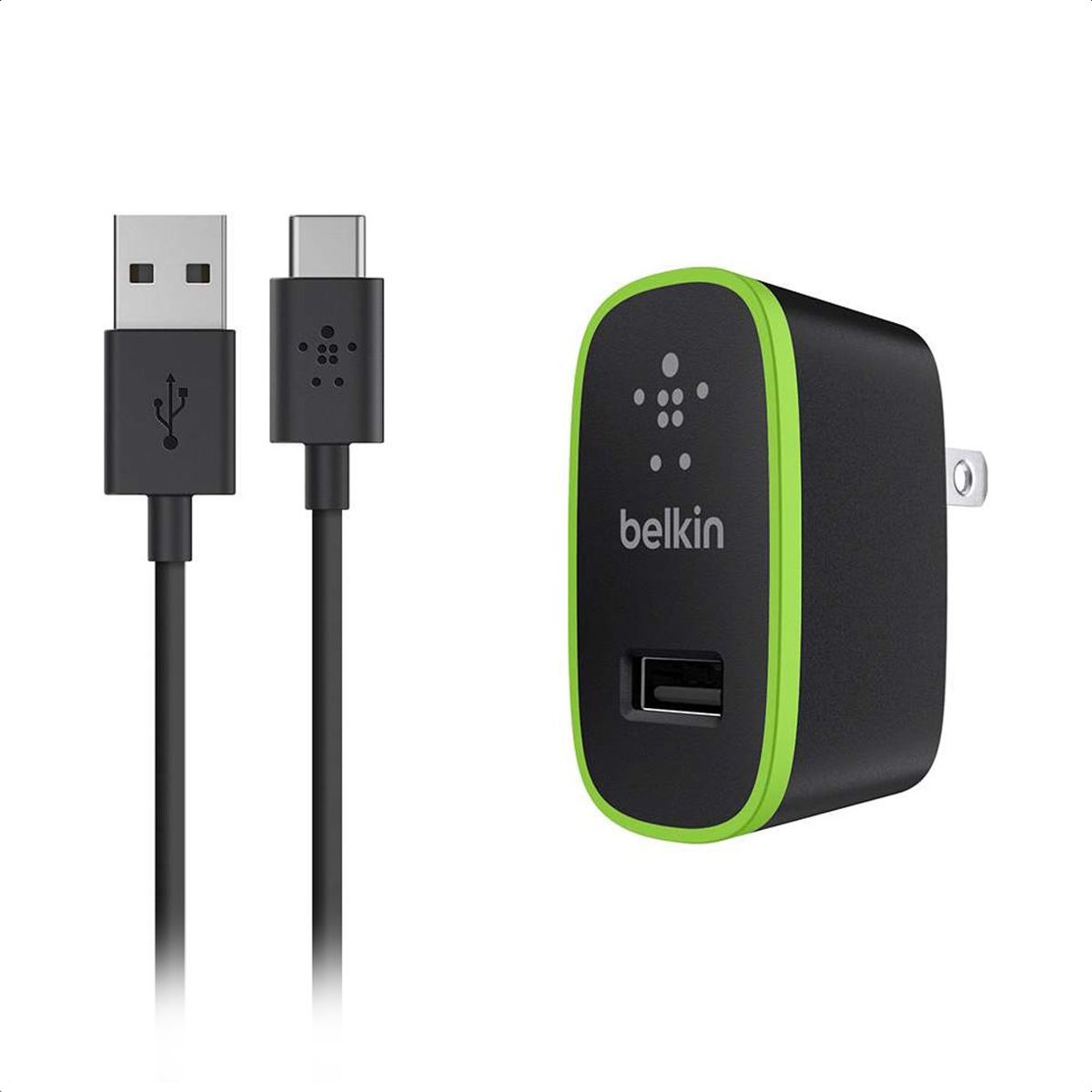 BELKIN - Cargador De Pared Usb Belkin 2.1 Amp Con Cable Usb-a A Usb-c