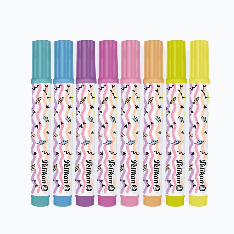PELIKAN - Plumones Pelikan Pastel X 8 Unidades - Colorella Star Jumbo