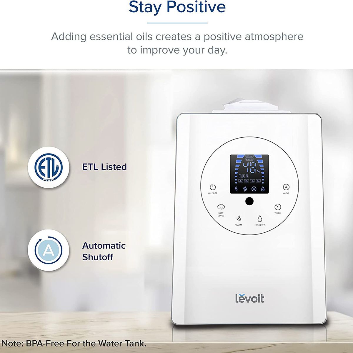 HUMIDEX - Humidificador Smart Levoit Gran Capacidad Grande Con Sensor