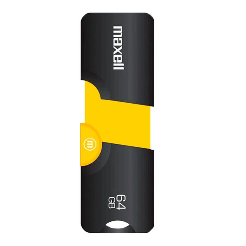 MAXELL - Memoria Usb Flix 3.0 De 64gb Negro/amarillo
