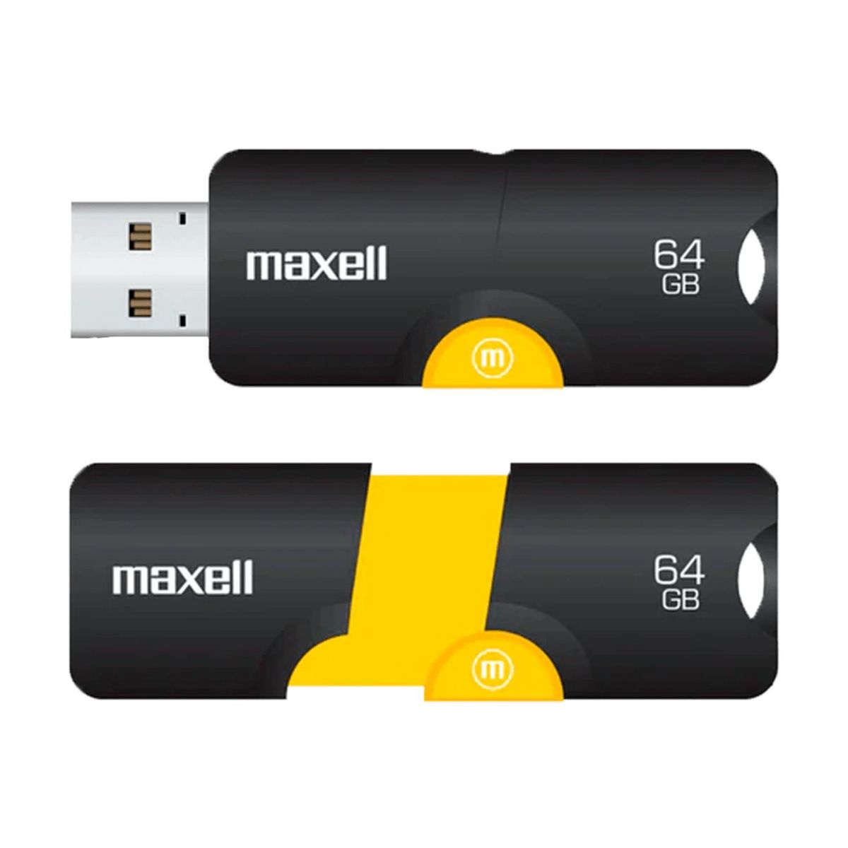 MAXELL - Memoria Usb Flix 3.0 De 64gb Negro/amarillo