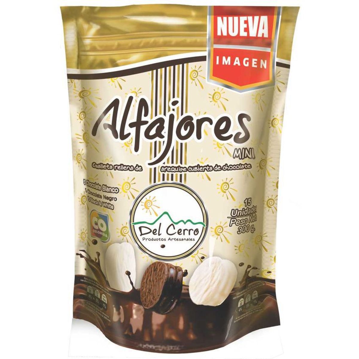DEL CERRO - Alfajor del cerro paquete doy pack x 15 unidades 300gr