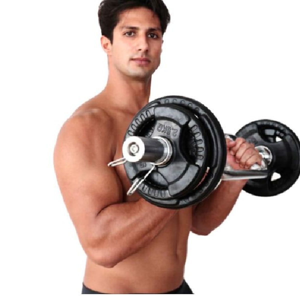 GENERICO - BARRA ROMANA OLÍMPICA 89CM CON SEGUROS