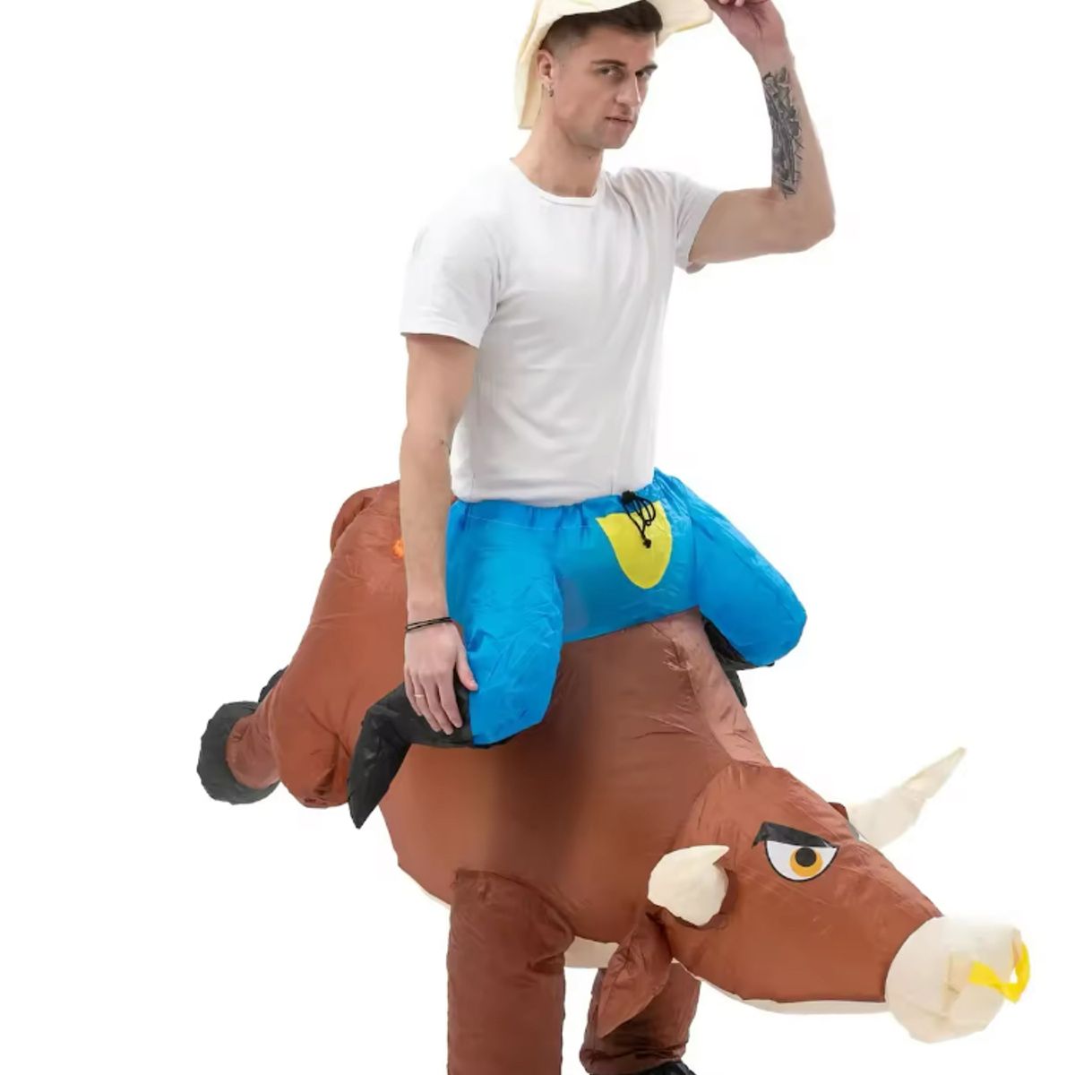 GENERICO - Disfraz Inflable Vaquero De Rodeo Divertido Para Adultos
