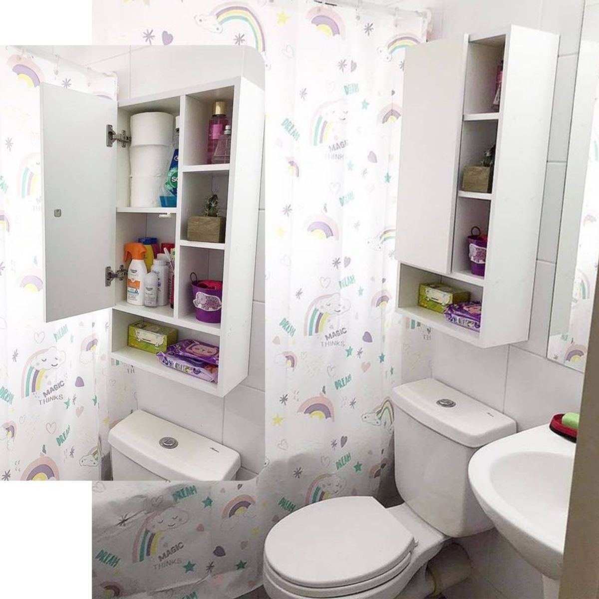 GENERICO - Mueble Auxiliar Organizador Baño Sala Estantes 80x40Cm