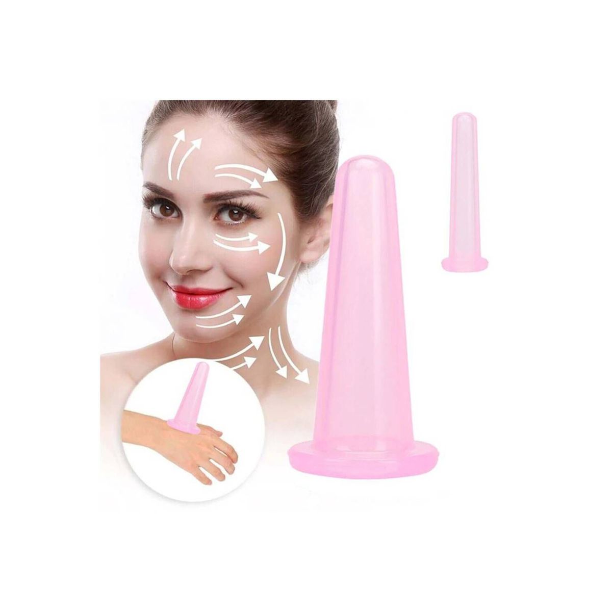 GENERICO - Ventosa masaje facial estiramiento piel antiarrugas 2 piezas