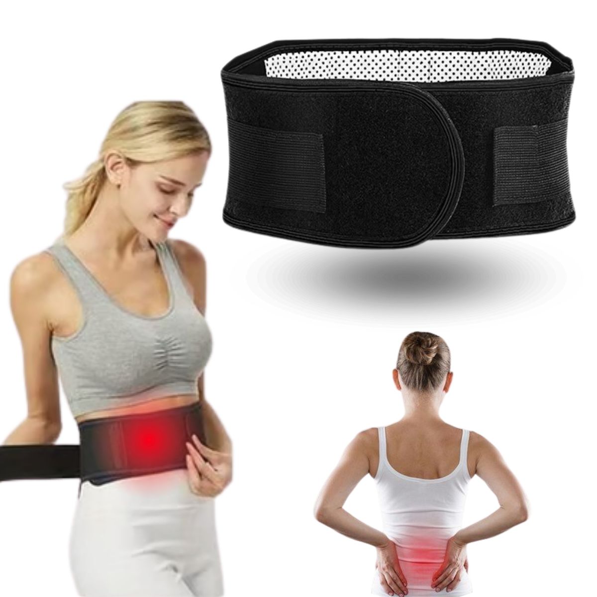 GENERICO - Cinturón faja lumbar Espalda Baja Alzar Objetos Talla XL