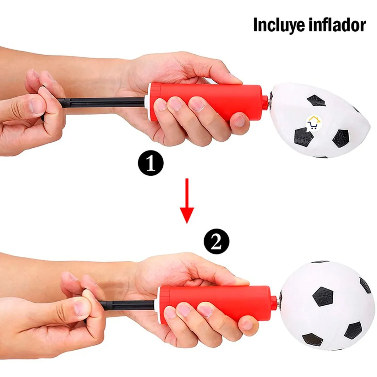 COMPRALOENCASA COM - Cancha fútbol niños armable mini arco balón inflador dq12