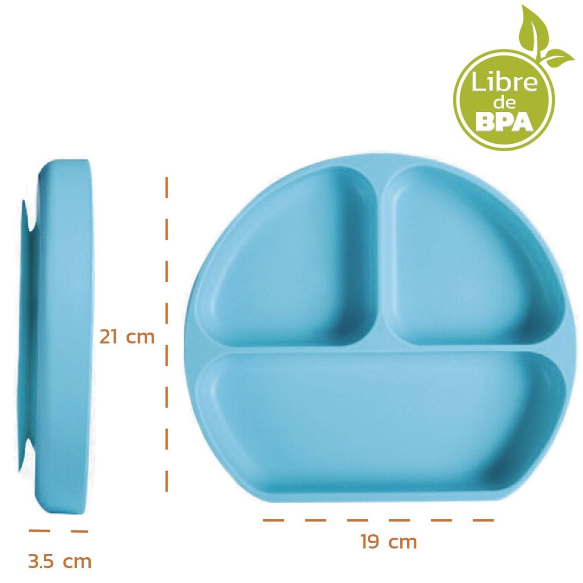ENFANT'ASY - Set Vajilla Silicona Sin Bpa Kit Alimentación Complementaria