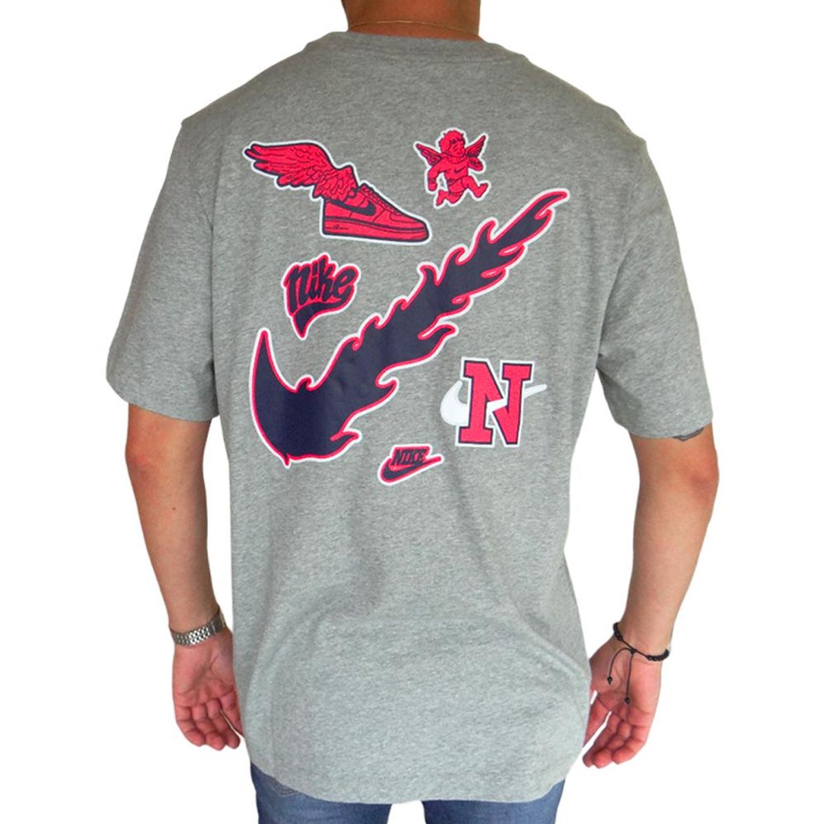 NIKE - Camiseta Nike Tee Pk3 Lbr-Gris