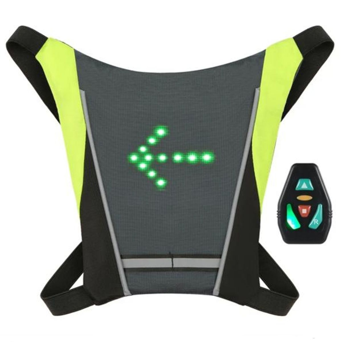 ONE PIXEL - Chaleco Led Reflectivo Con Control Remoto Bicicleta