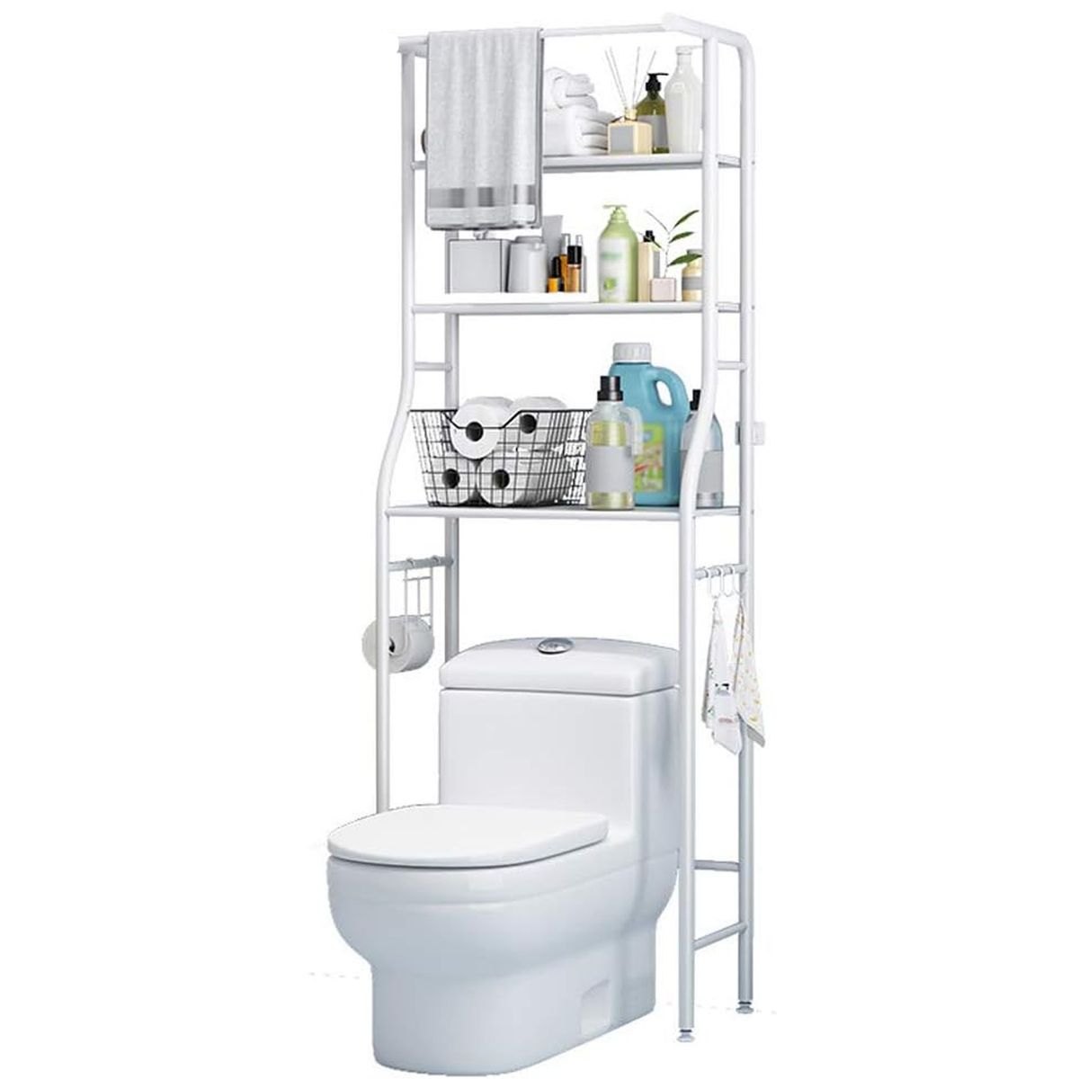 ONE PIXEL - Mueble Organizador para Baño con Estantes De Almancenamiento Blanco
