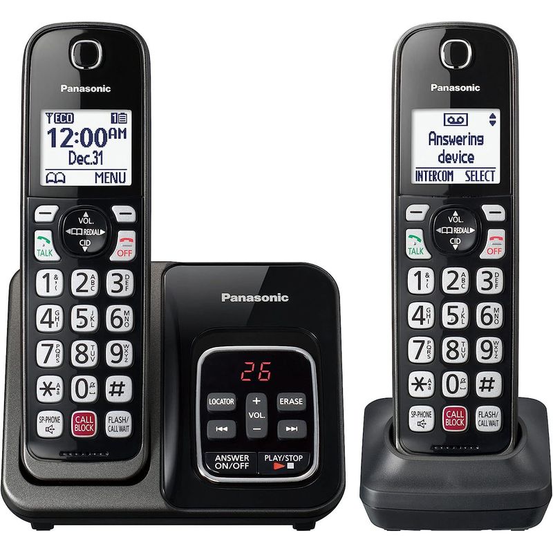 PANASONIC - Teléfono Panasonic Contestador e Identificador Doble Auricular Altavoz
