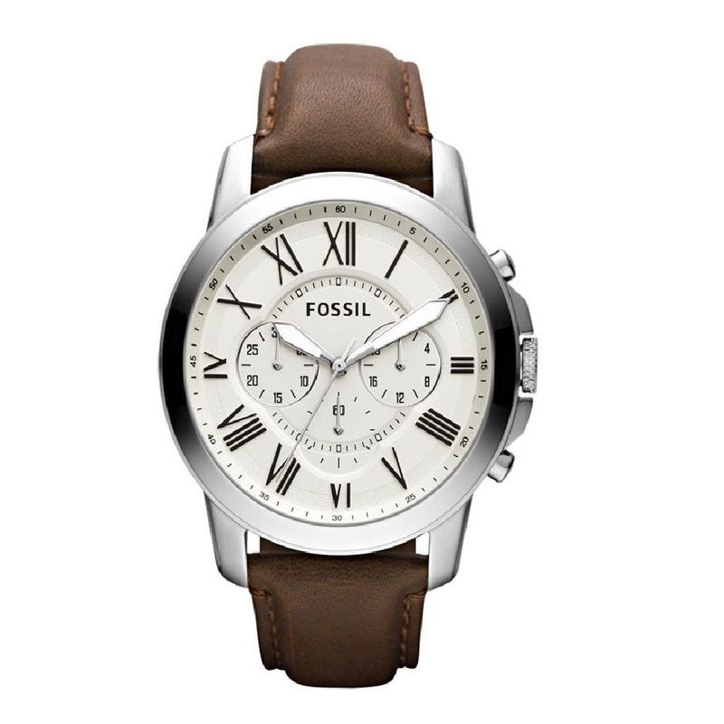 FOSSIL - Reloj Fossil Grant Fs4735 Cuero Cafe Formal