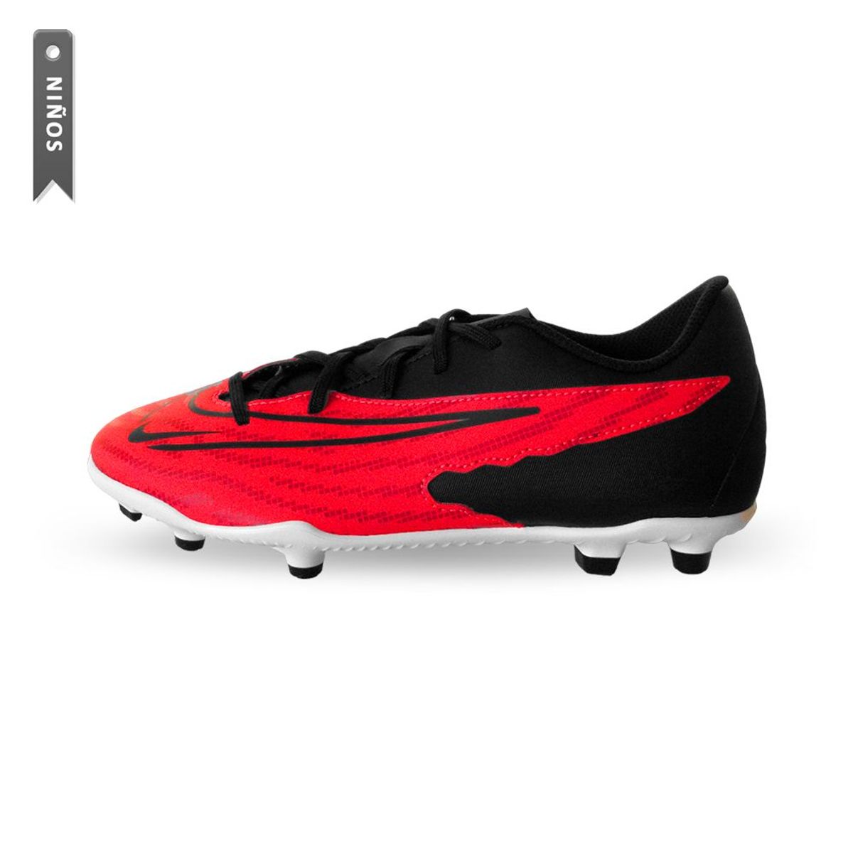 NIKE - Guayos Nike Jr Phantom Gx Club Niños-Rojo/Negro