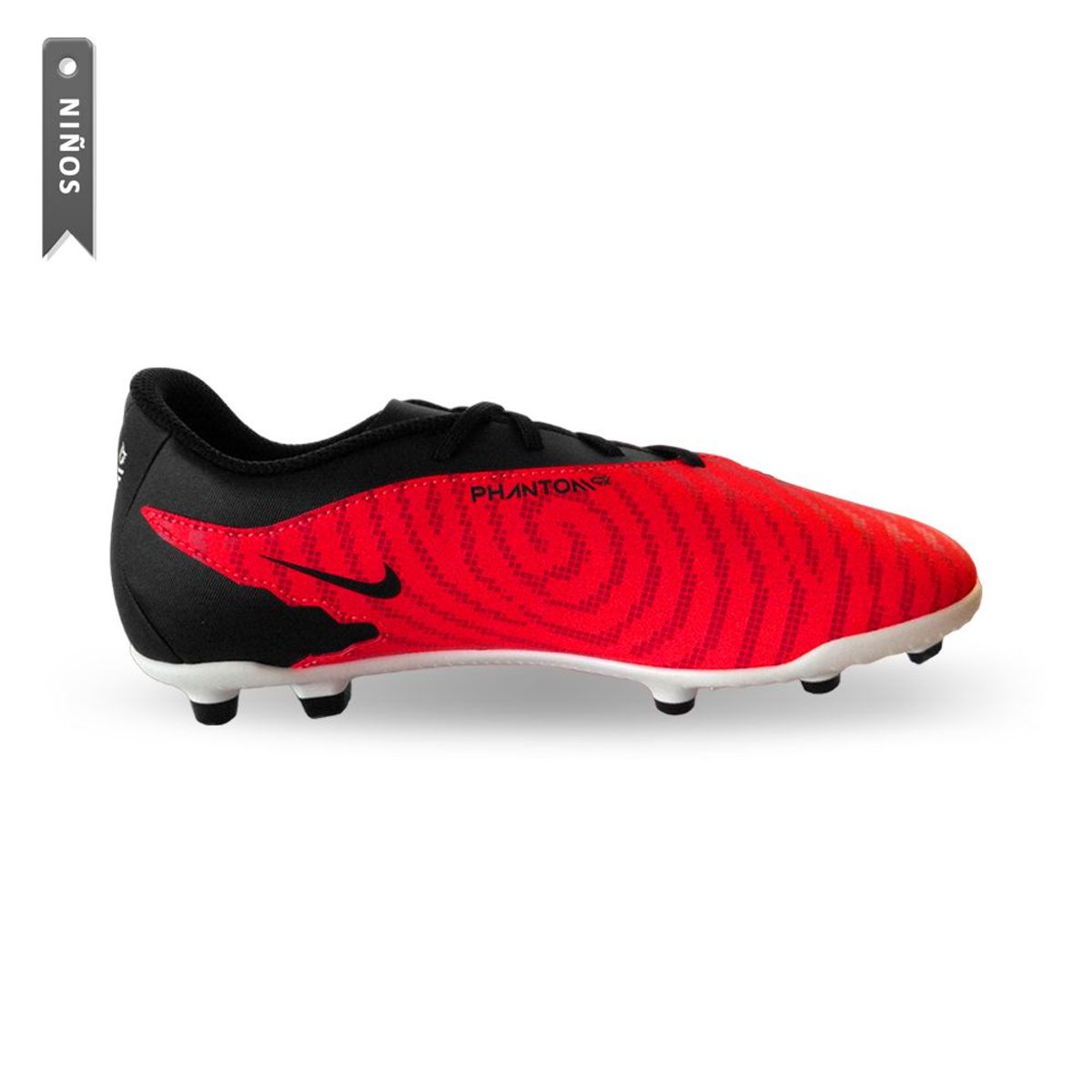NIKE - Guayos Nike Jr Phantom Gx Club Niños-Rojo/Negro
