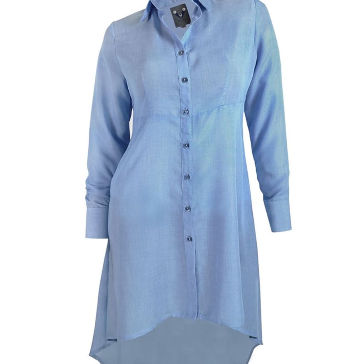 SON DOS - Blusón cola de pato en algodón con textura.