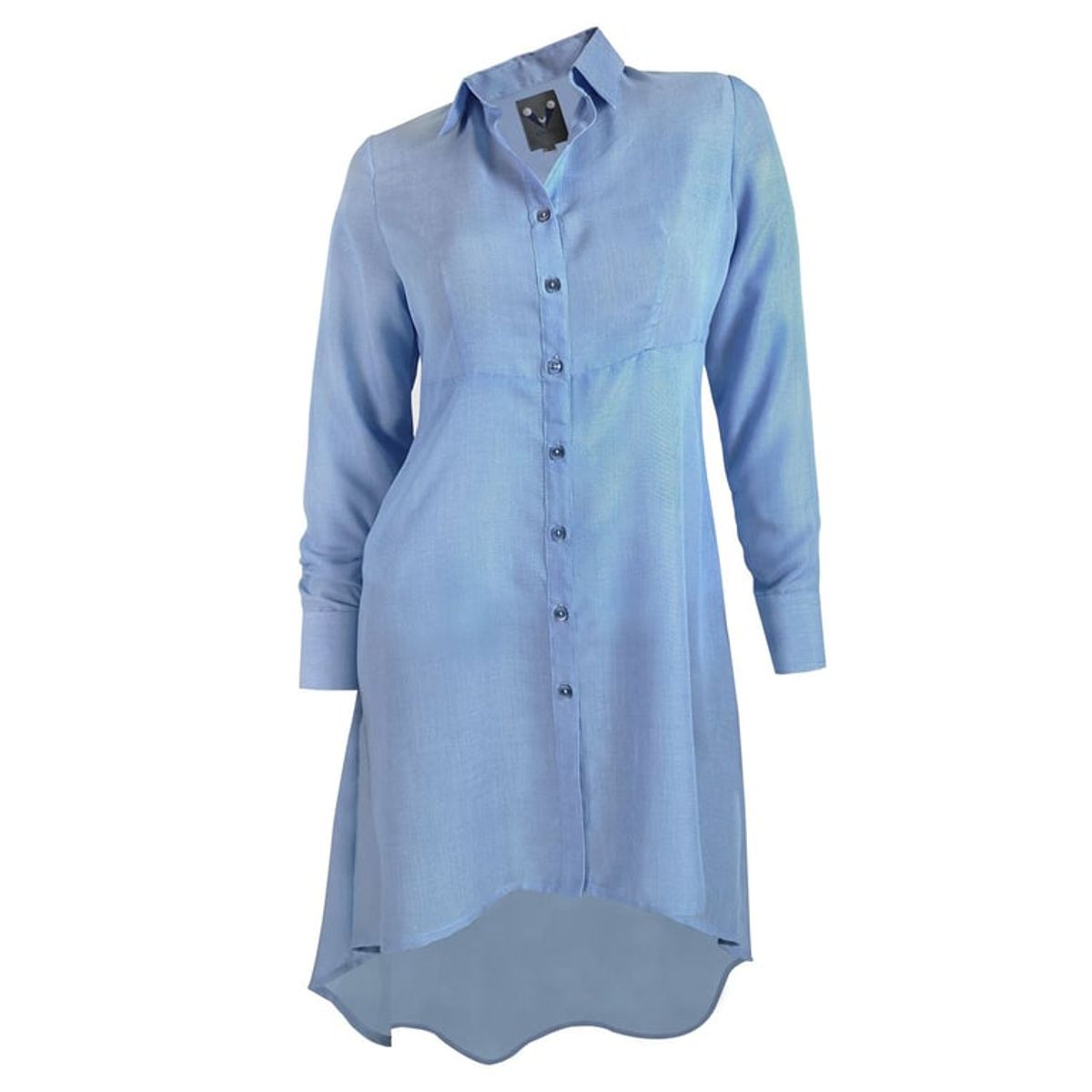 SON DOS - Blusón cola de pato en algodón con textura.