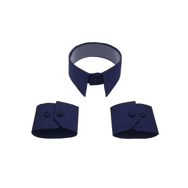 SON DOS - Cuello y puños para cambiarle a camisa azul oscuro corbata
