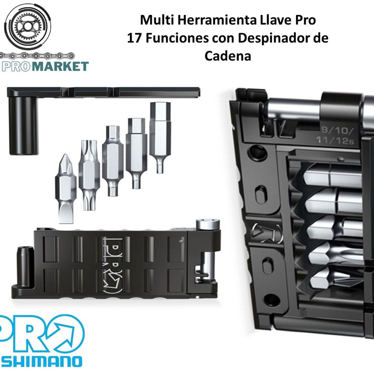 PRO - Multi Herramienta Pro Kit 17 Funciones Despinador Bicicleta