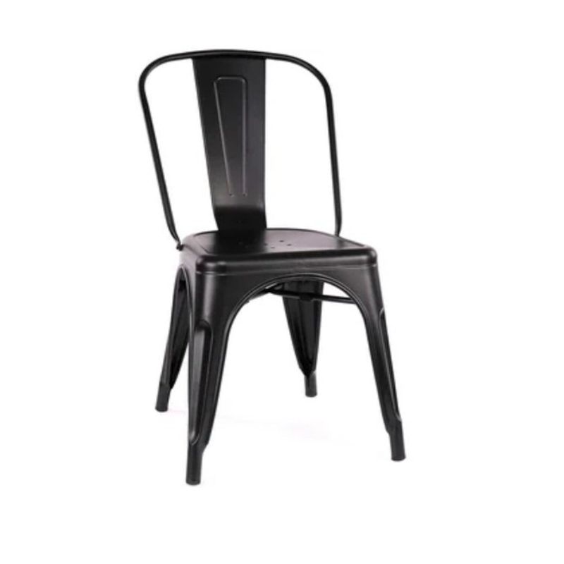 GENERICO - Silla Tolix De Restaurante Color Negro