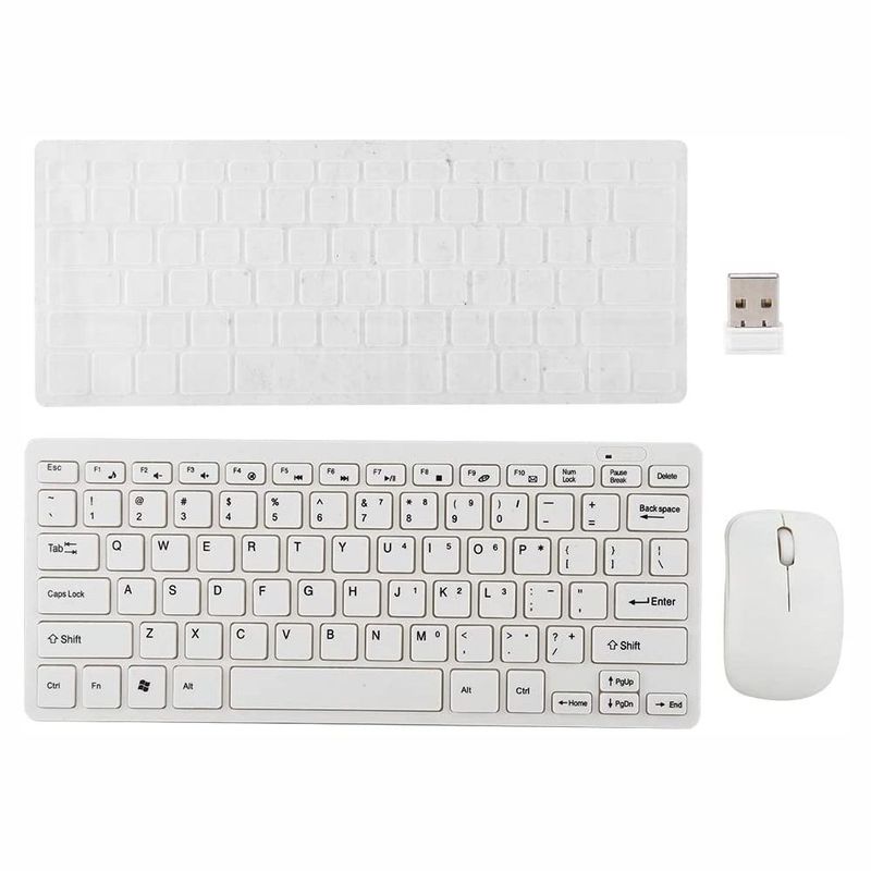 GENERICO - Combo Mini Teclado  Mouse Inalambrico  Protector Silicona K03