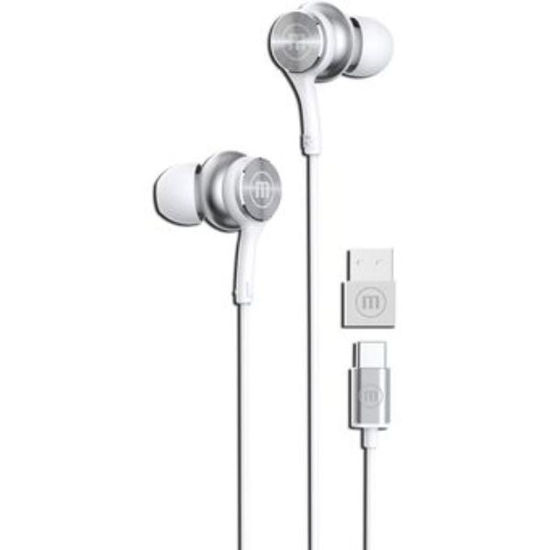 MAXELL - MAXELL AUDIFO EB-XC1 TIPO-C  C/ADAPTADOR USB IN EAR  WHITE