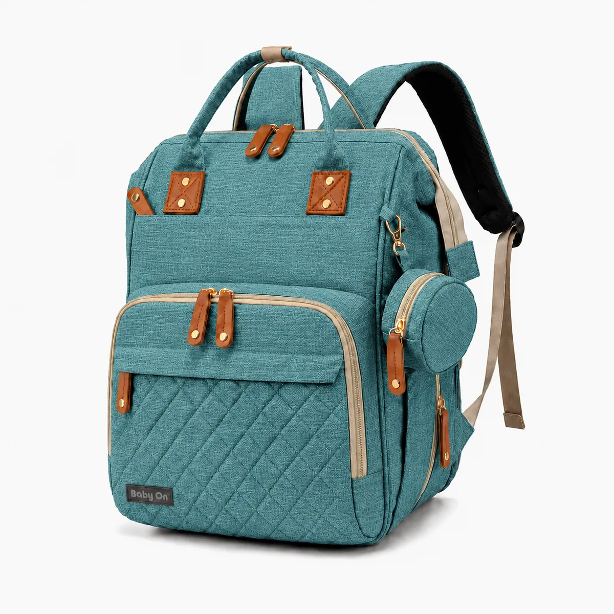 BABY ON - Pañalera para Bebe Morral Multiuso Con Cambiador 3-1 VERDE