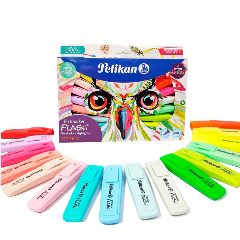 PELIKAN - Set De Resaltadores Pelikan Textmarker X 16 Colores Surtidos
