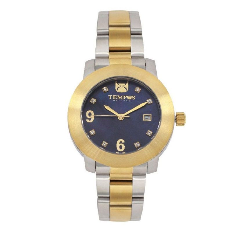 TEMPUS - Reloj Para Mujer Marca TEMPUS Color Dos Tonos  JD5389-TTG