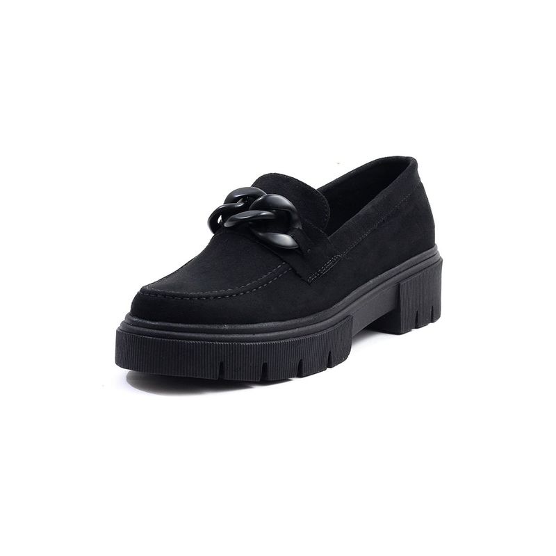 BALLERINA - Mocasines Negros Con Cadena Ballerinas Laura