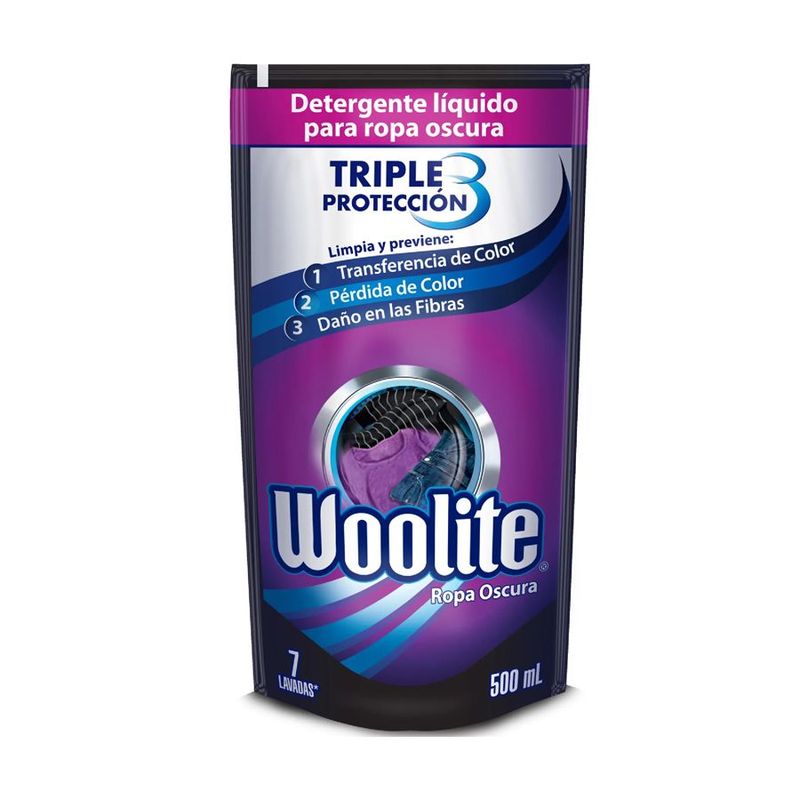 WOOLITE - Detergente Liquido Woolite Ropa Oscura 500ml